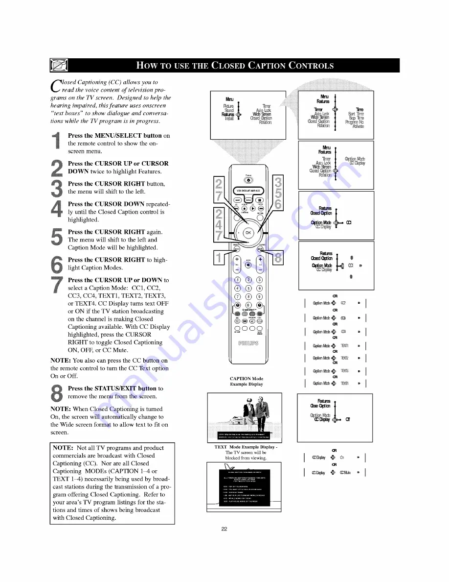 Philips 30PW 8502/37 User Manual Download Page 22