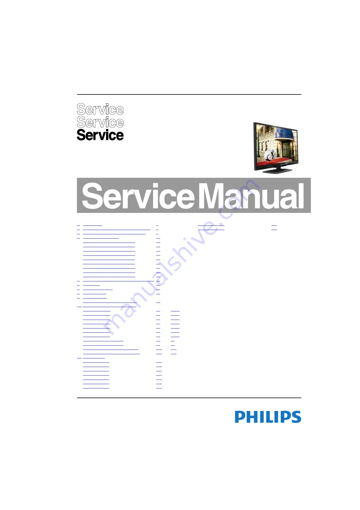 Philips 32HFL5009D/12 Service Manual Download Page 1