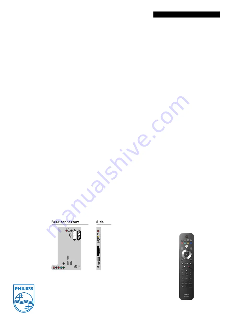 Philips 32PFL7404H Quick Manual Download Page 3