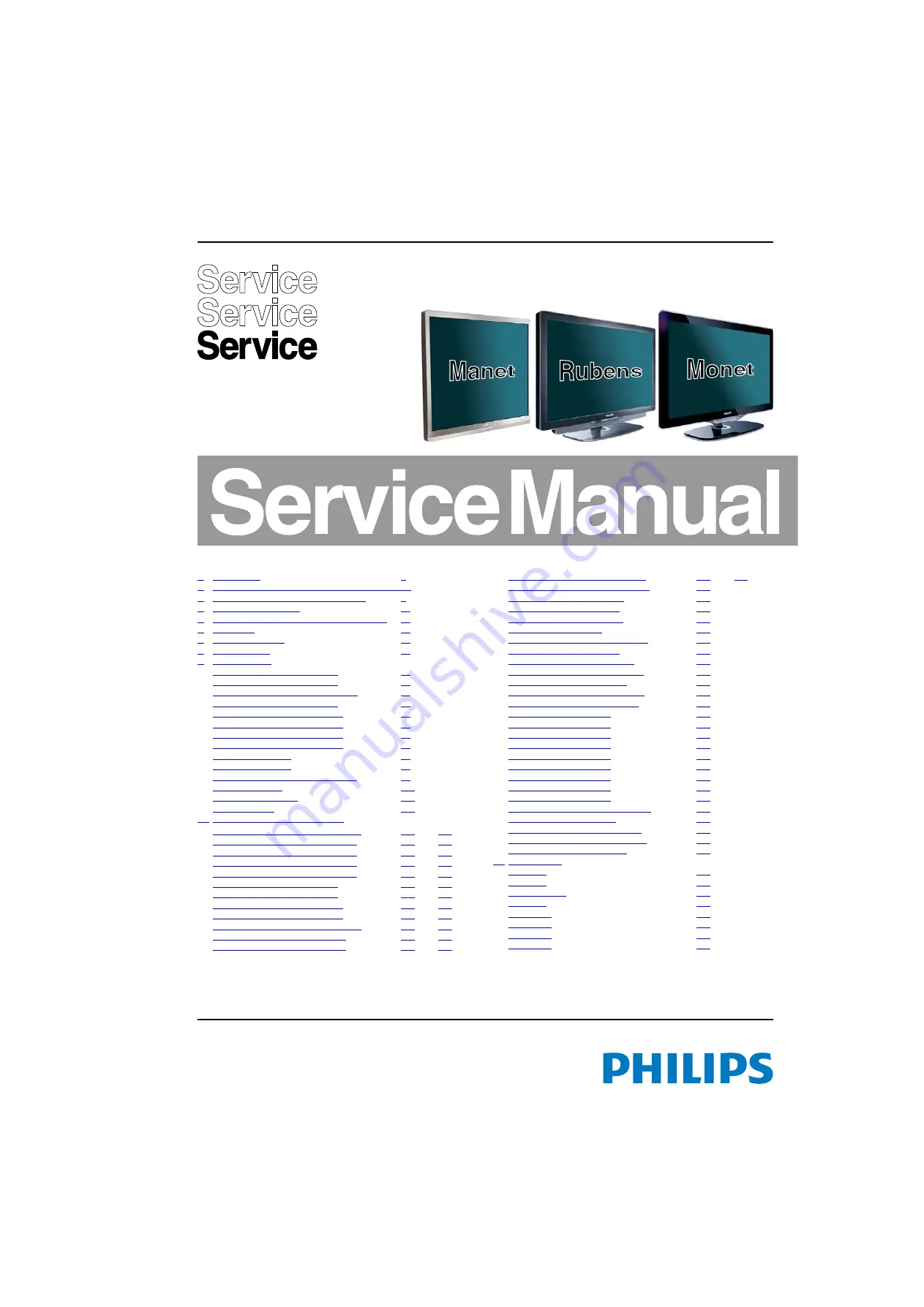 Philips 32PFL8605H/12 Service Manual Download Page 1