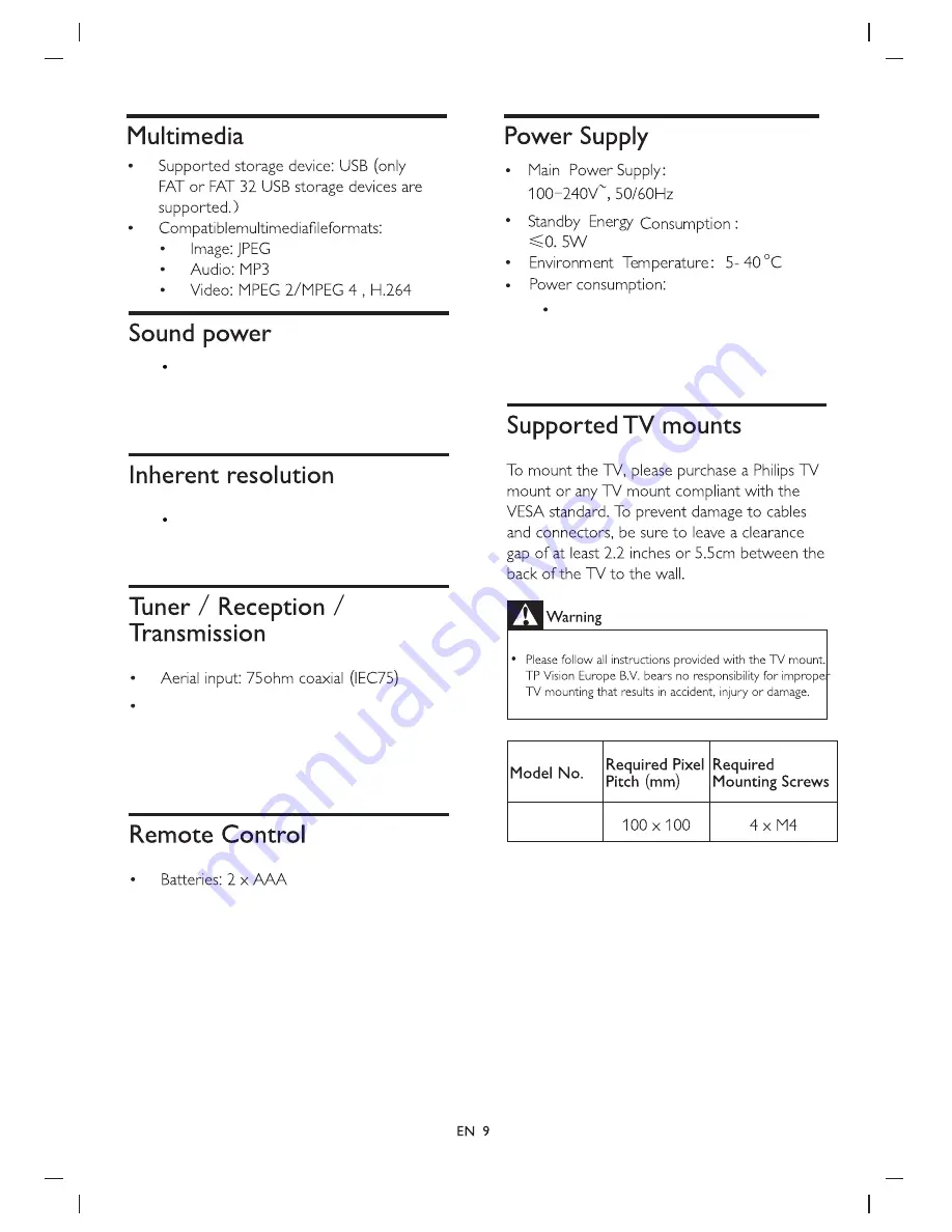 Philips 32PHT5200 User Manual Download Page 11