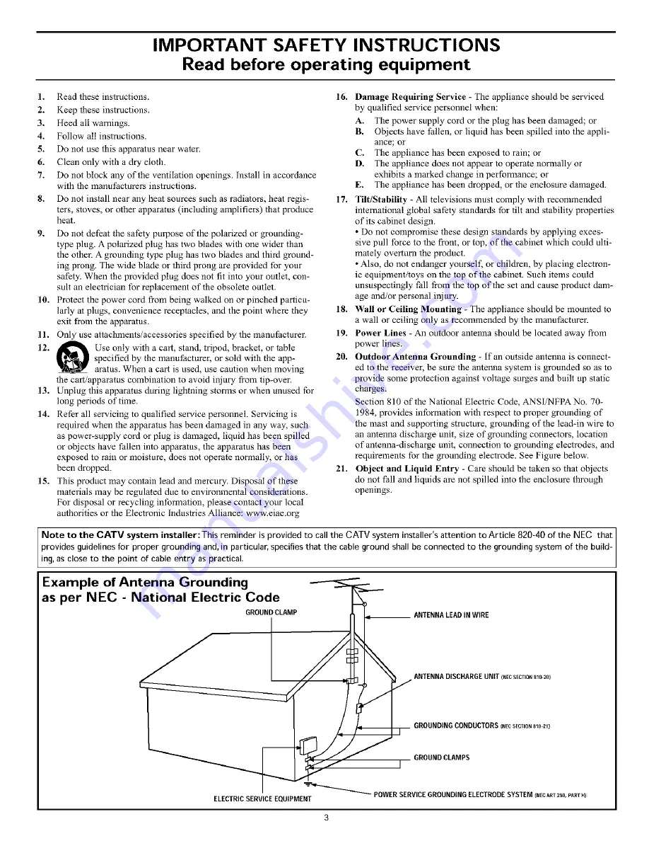 Philips 36PT8320 Скачать руководство пользователя страница 3