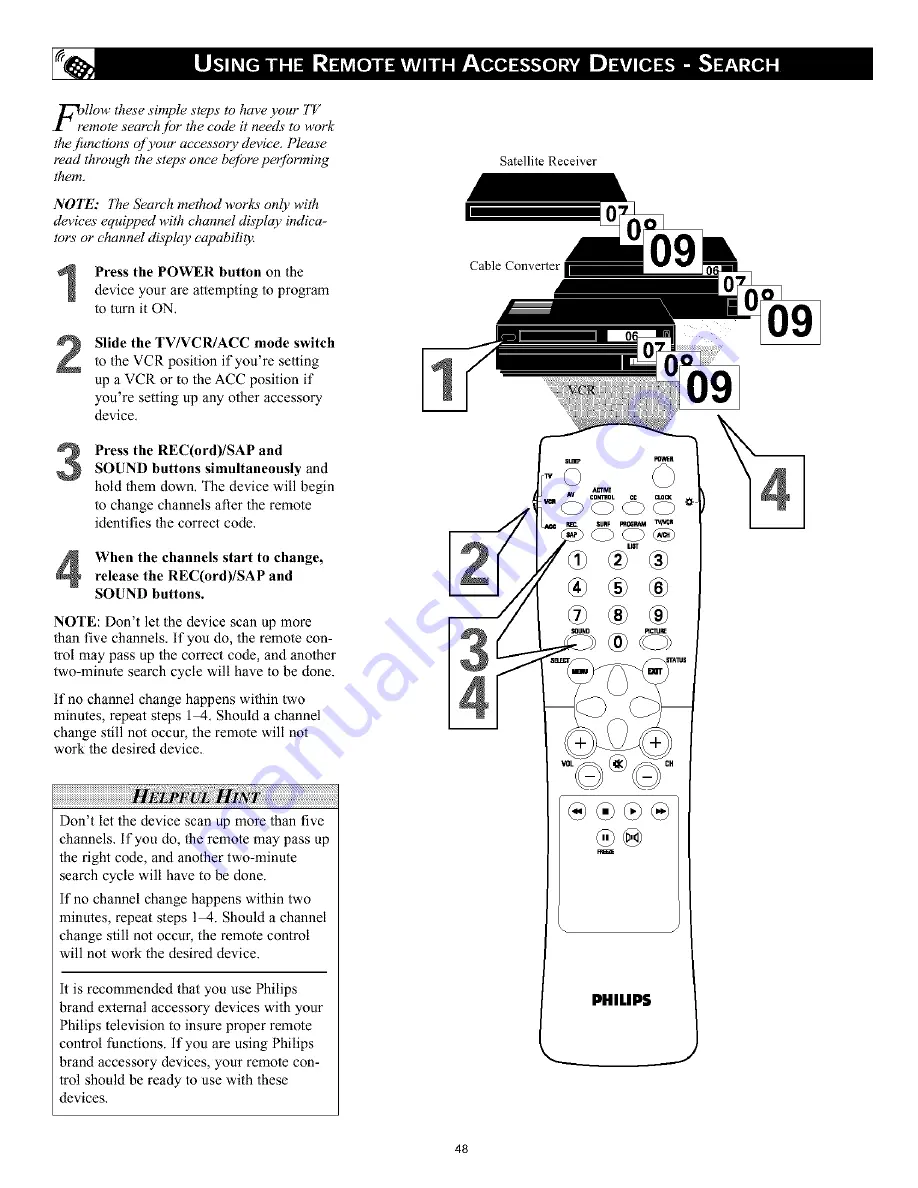 Philips 36PT8320 Directions For Use Manual Download Page 48