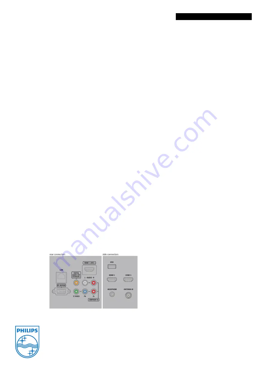 Philips 39PFL4408 Specifications Download Page 3