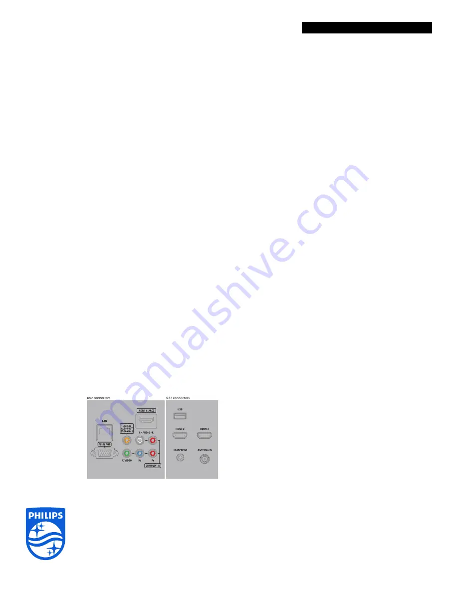 Philips 4000 series 40PFL4908/F7 Quick Manual Download Page 3