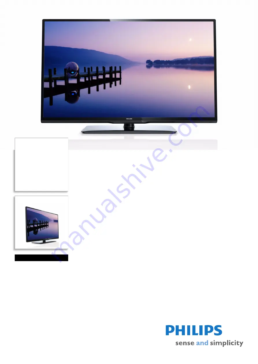 Philips 40PFL3108T Specifications Download Page 1