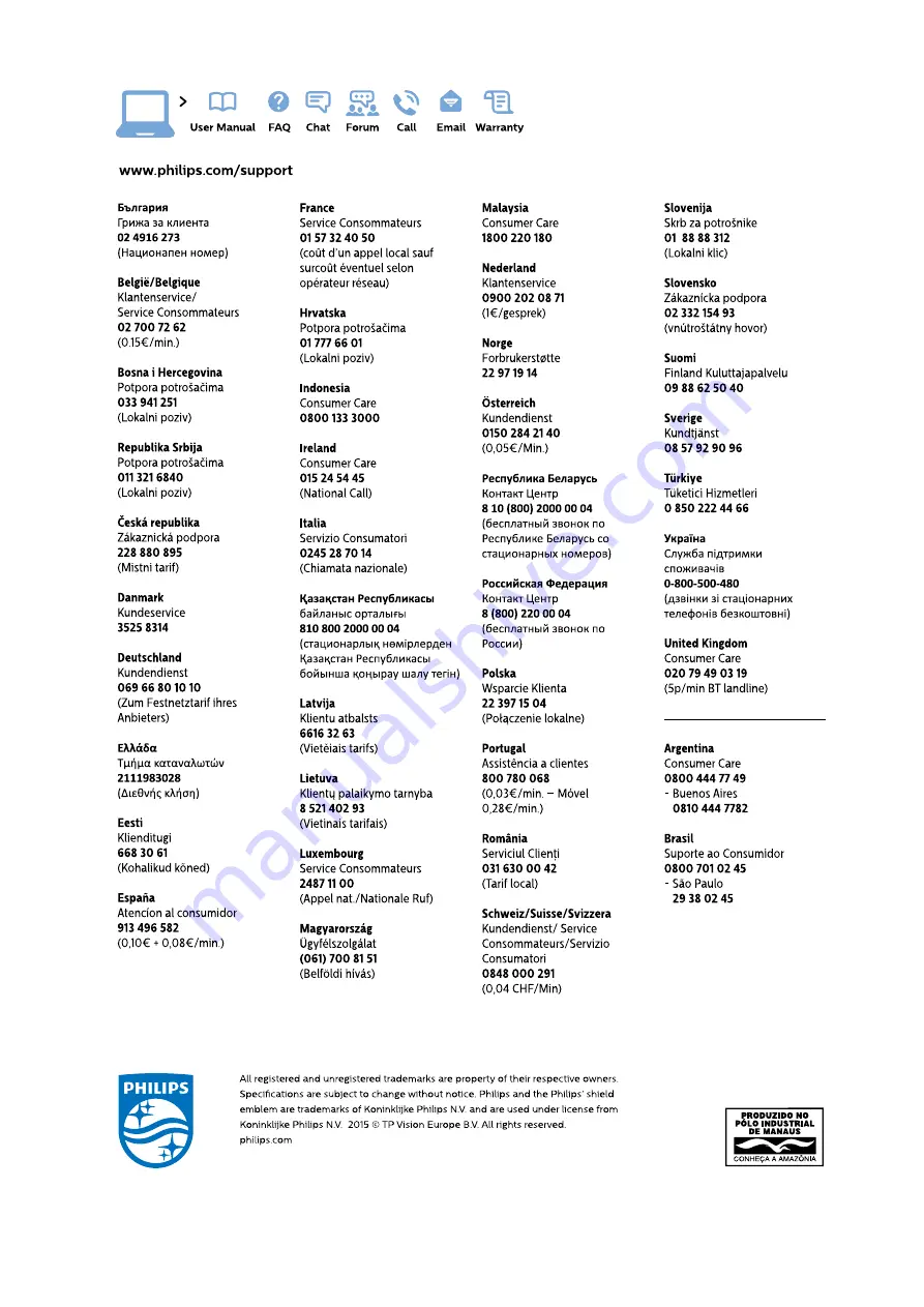 Philips 40PUG6700 User Manual Download Page 123