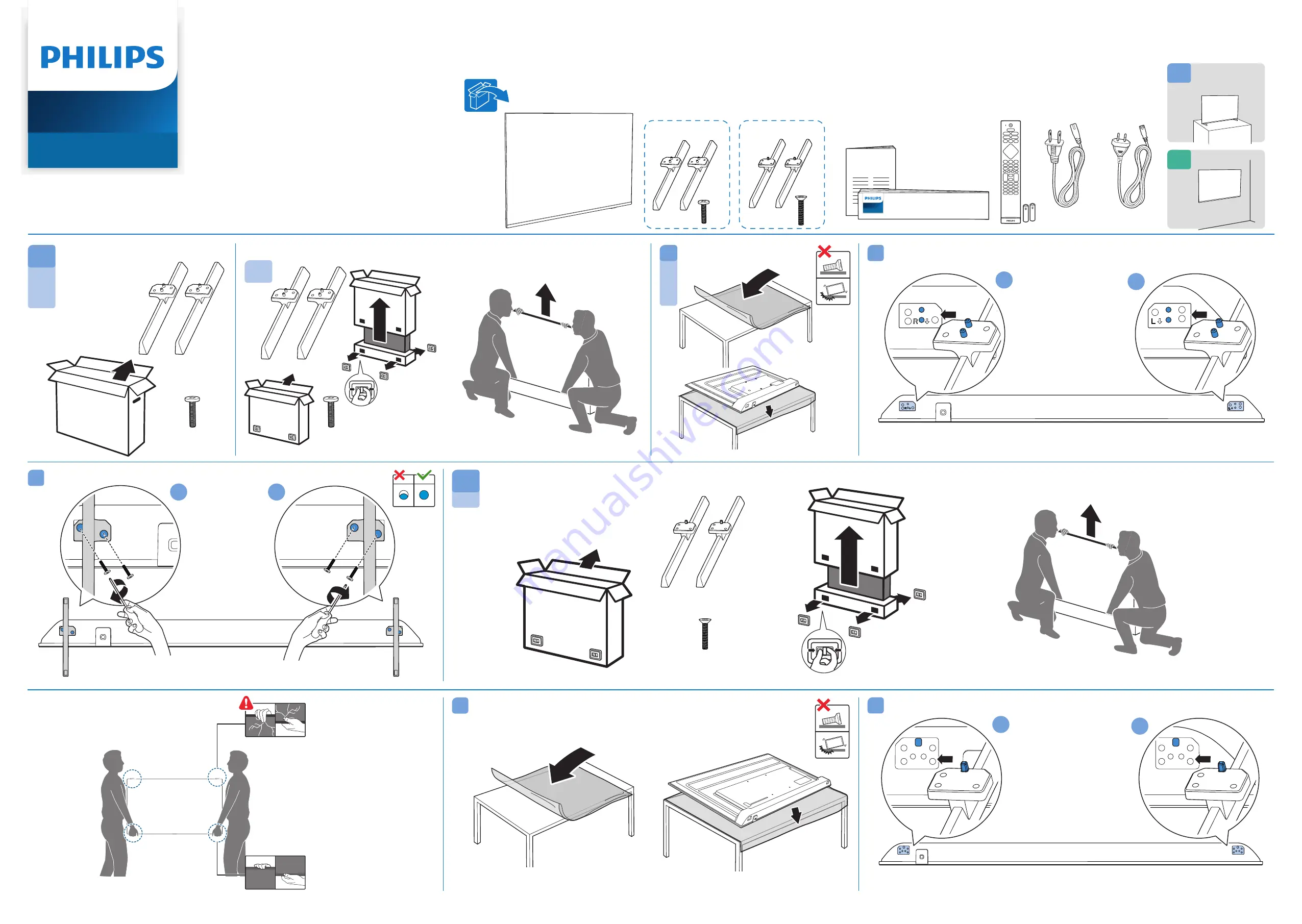 Philips 43PUD7406 Quick Start Manual Download Page 1