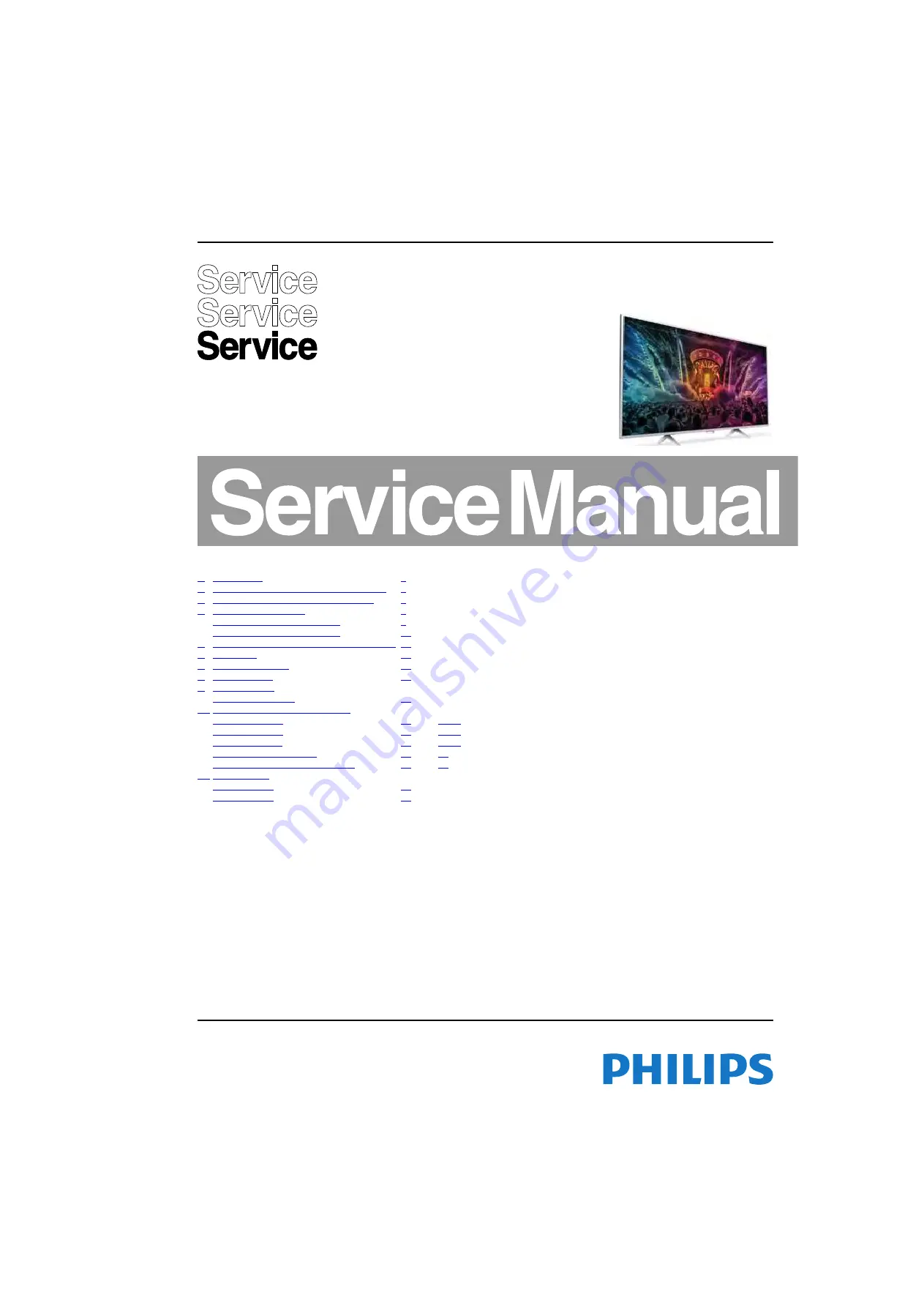 Philips 50PUG6601/77 Service Manual Download Page 1