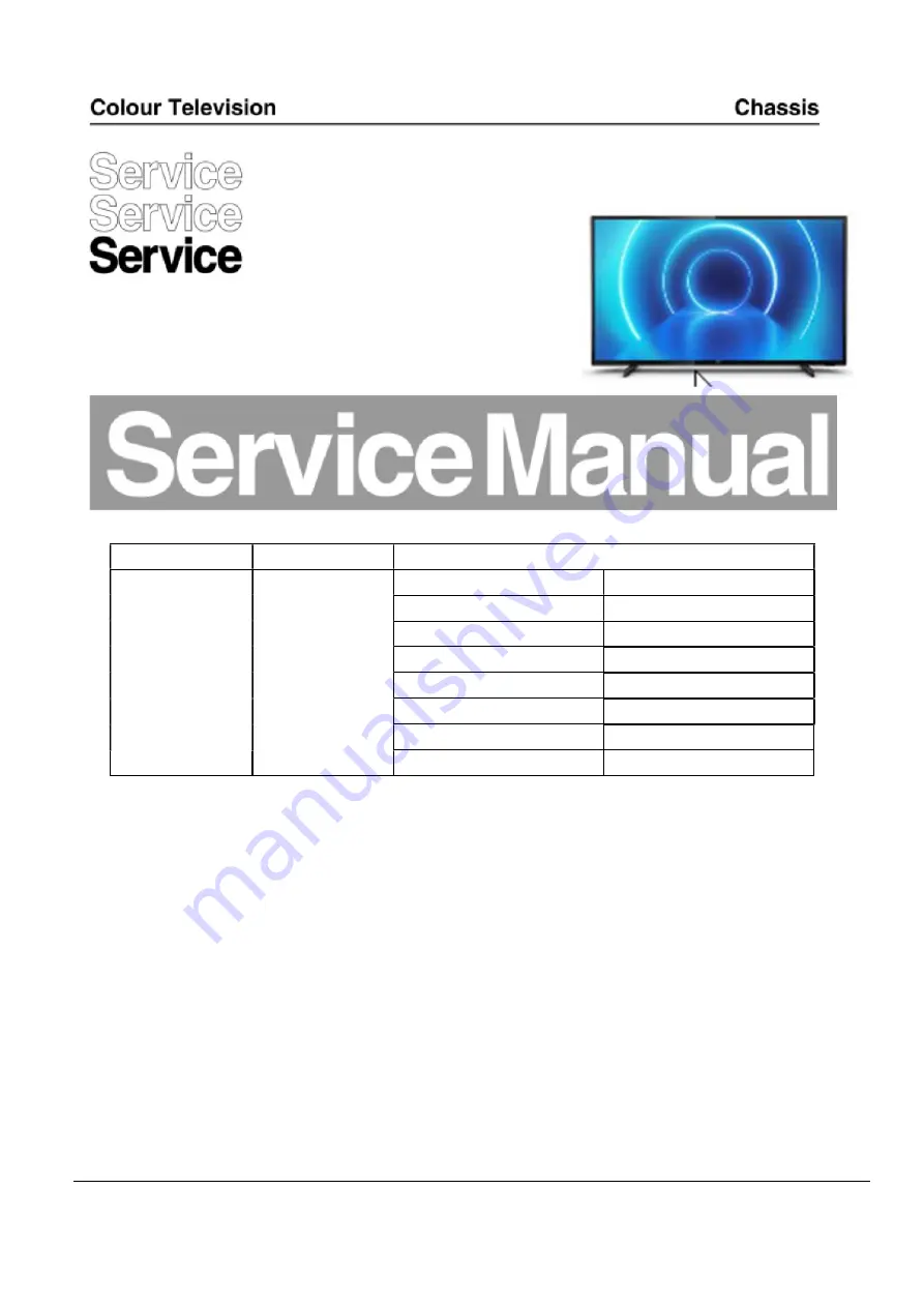 Philips 50PUS7605/60 Service Manual Download Page 1