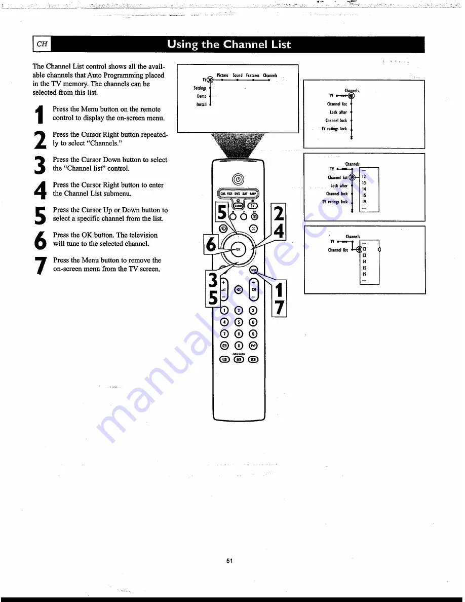 Philips 55-HDTV MONITOR PROJECTION TV PIXEL PLUS 55PP9753 - Directions For Use Manual Download Page 51