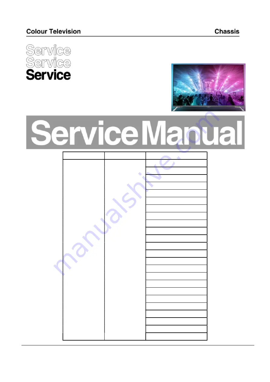 Philips 55PUS6272/12 Service Manual Download Page 1