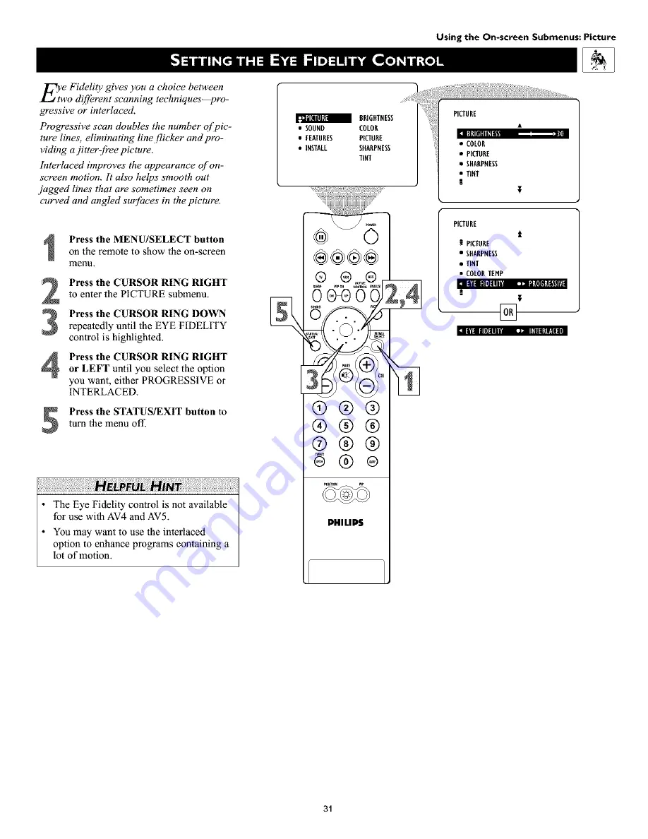 Philips 55PW9383 Directions For Use Manual Download Page 31