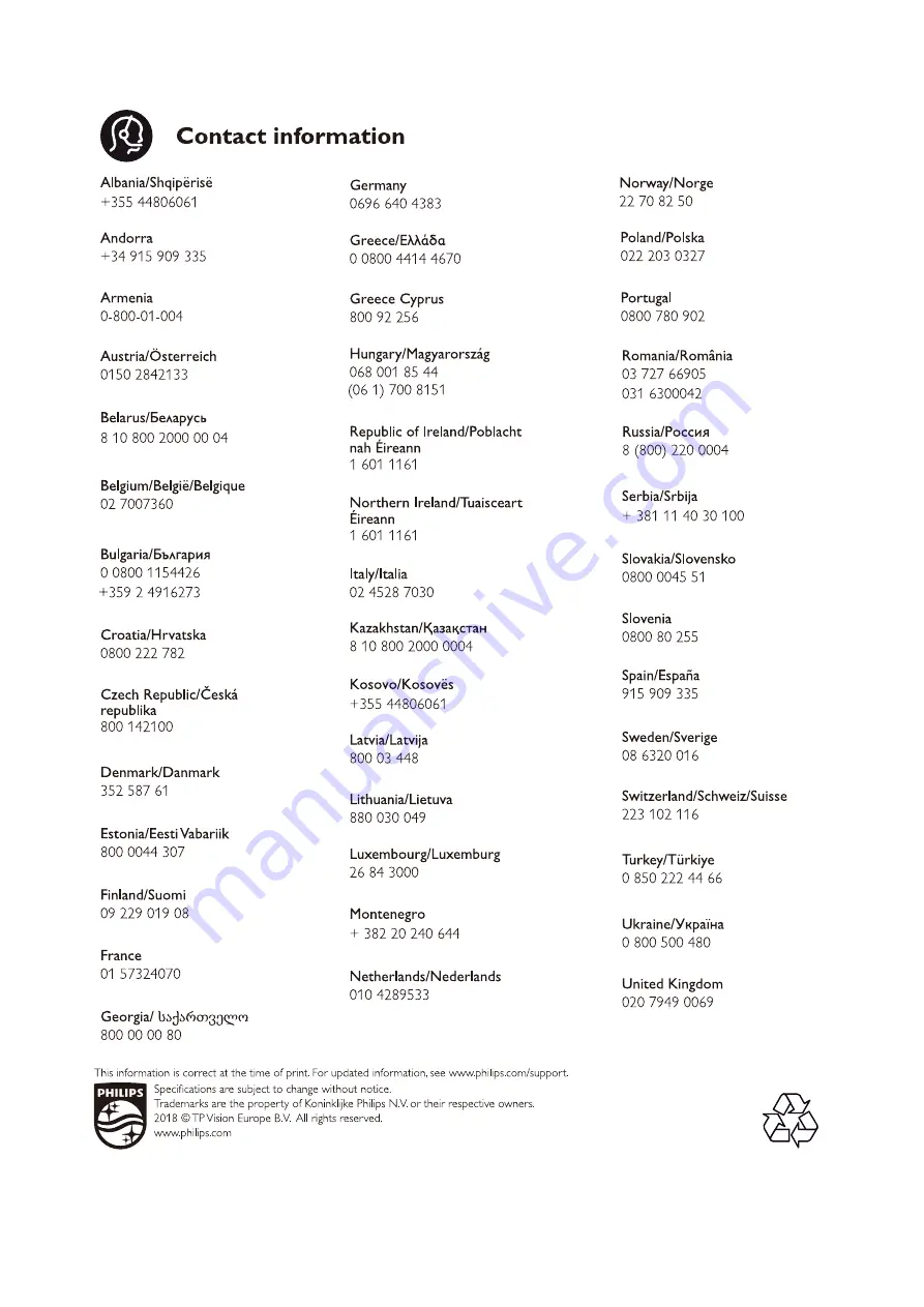 Philips 65HFL7111T User Manual Download Page 102