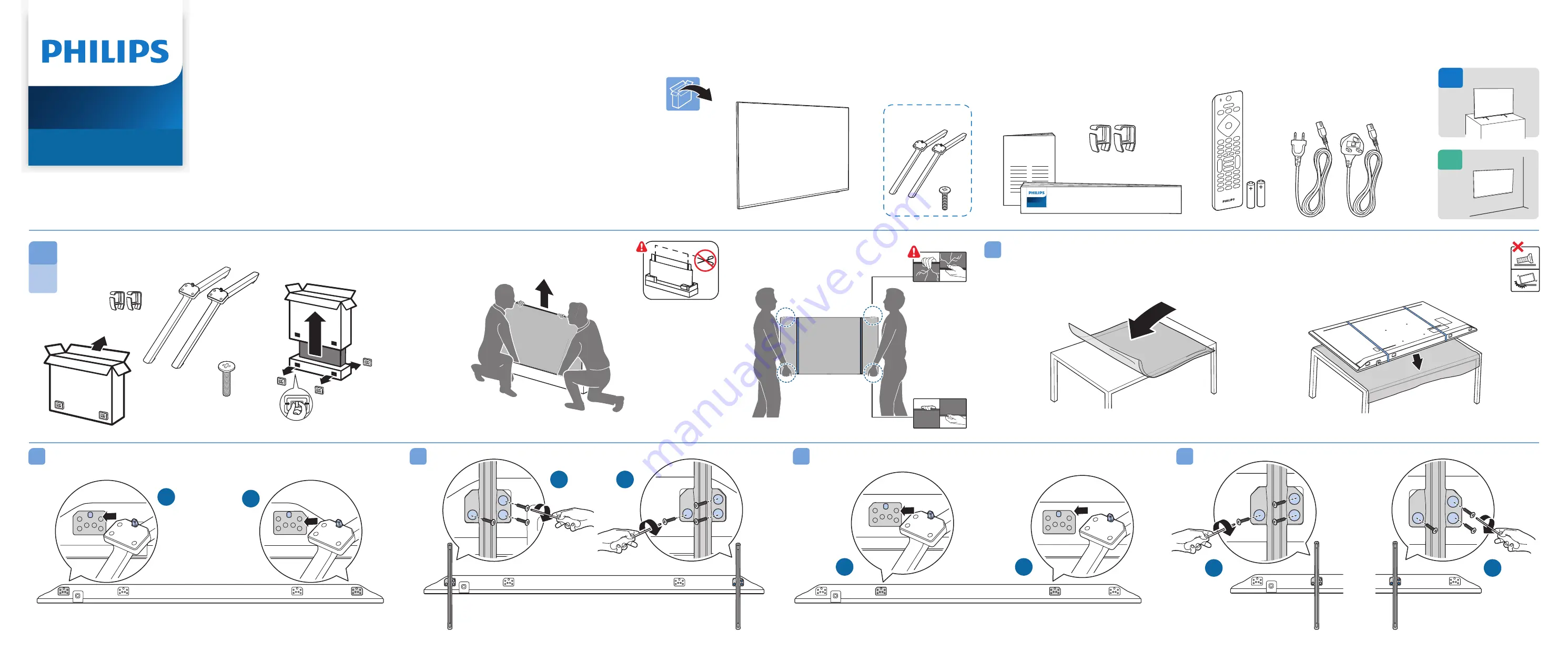 Philips 75PUS8536 Quick Start Manual Download Page 1