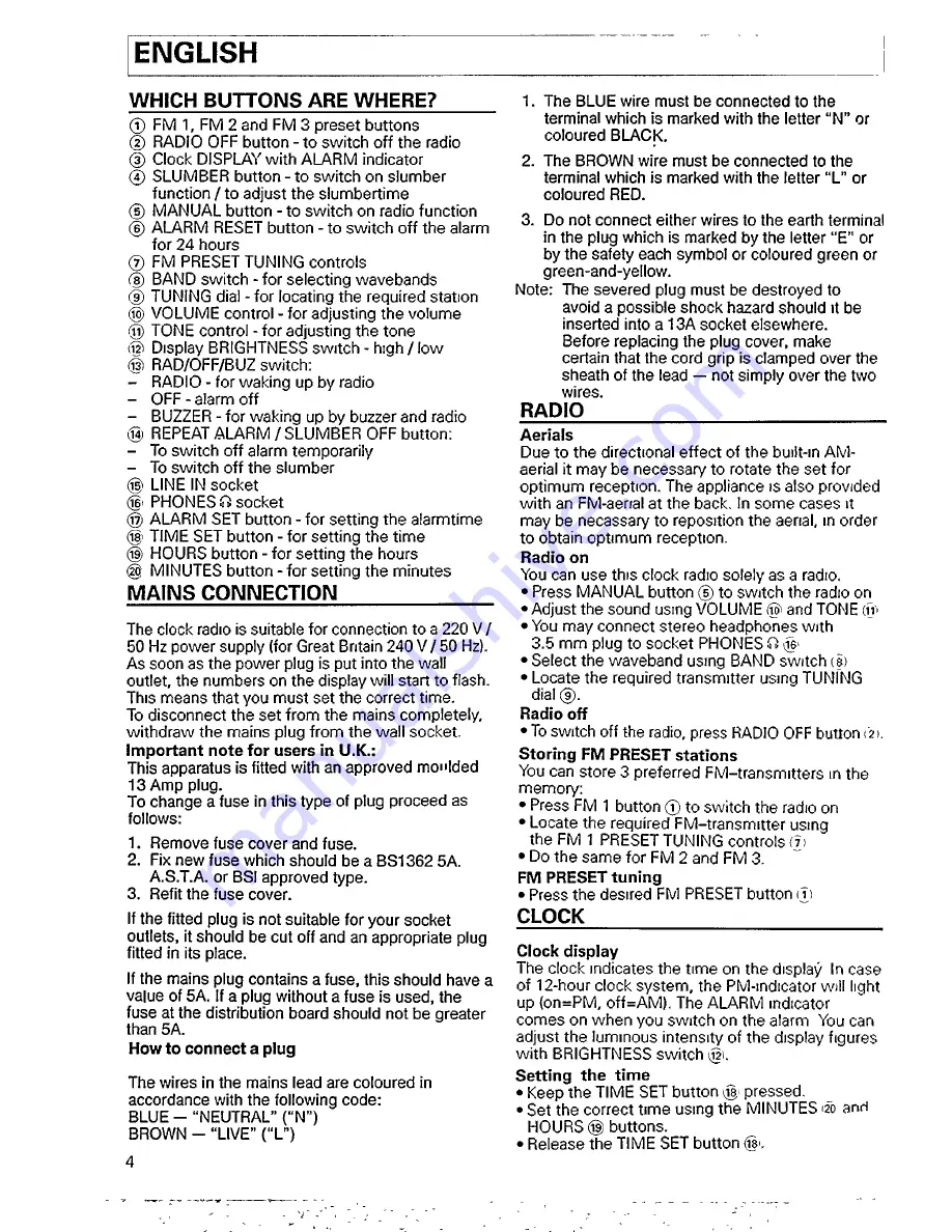 Philips AJ3710 User Manual Download Page 4