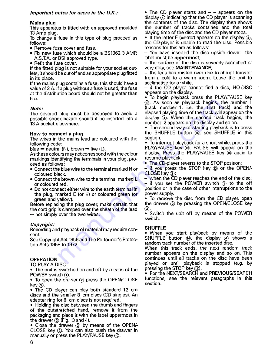 Philips AK 630 Quick Manual Download Page 6