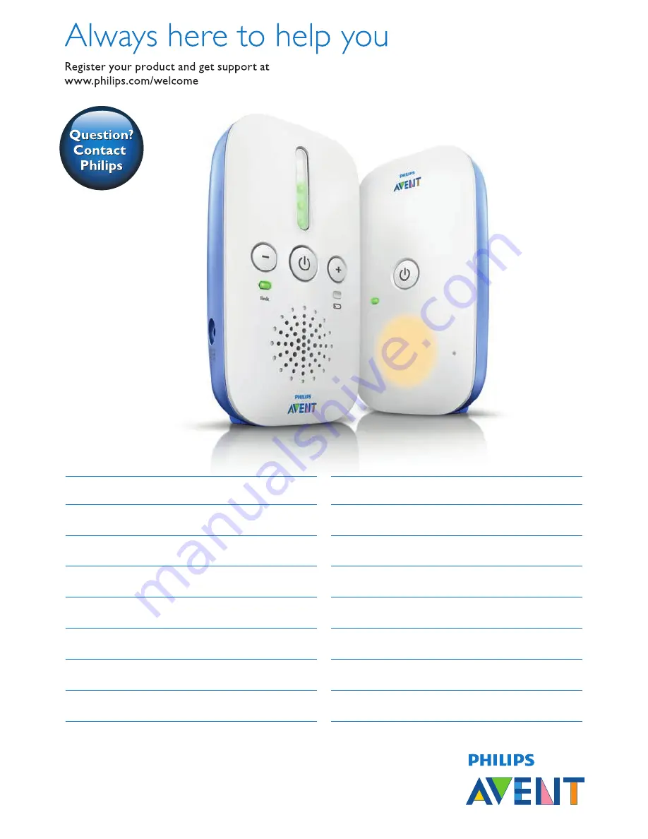 Philips AVENT SCD501 User Manual Download Page 1