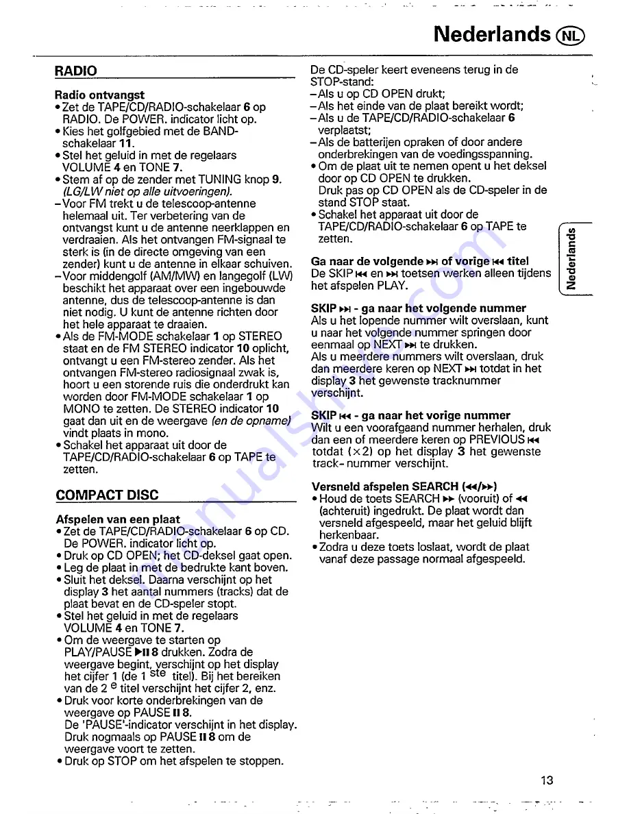 Philips AX 5100 (Dutch) Manual Download Page 4