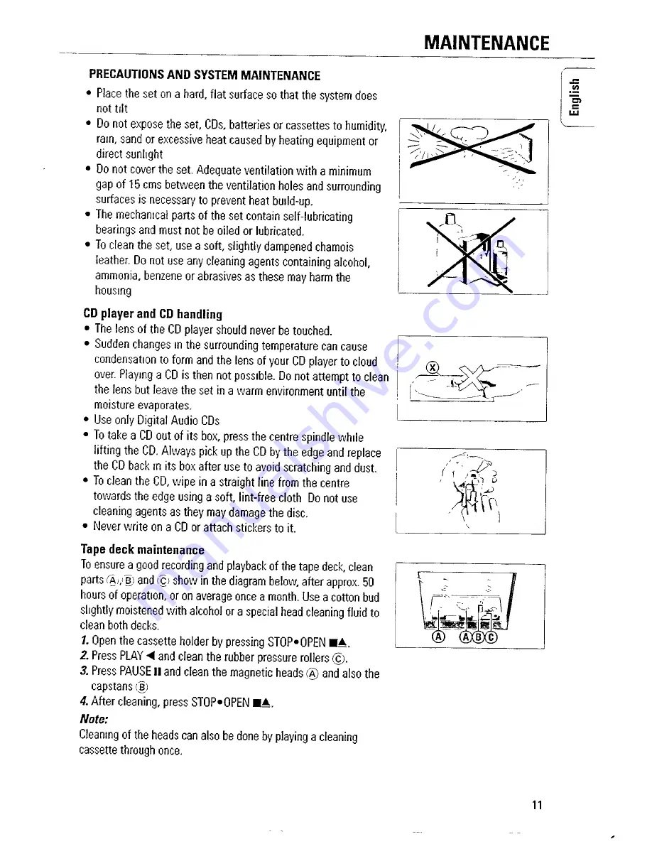 Philips AZ 1020 Operating Manual Download Page 11