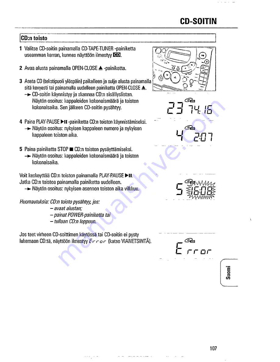 Philips AZ 1407 Instructions For Use Manual Download Page 11