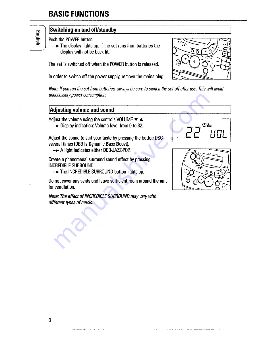 Philips AZ 1508 Instructions For Use Manual Download Page 8