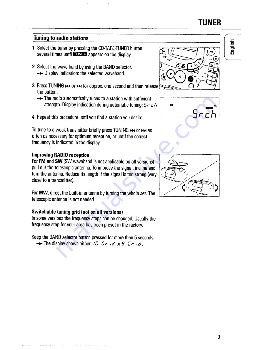 Philips AZ 1508 Instructions For Use Manual Download Page 9