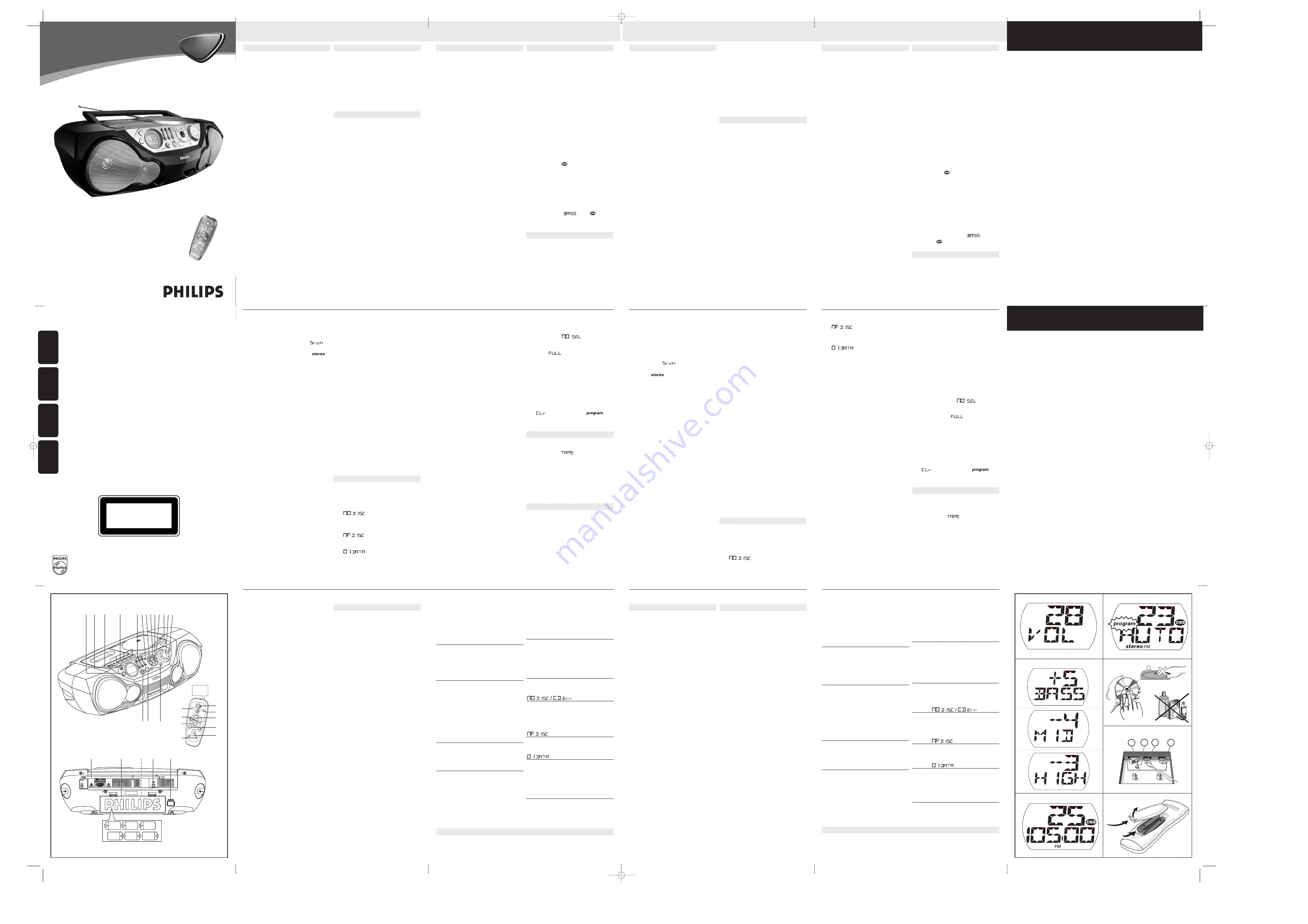 Philips AZ-2050 Owner'S Manual Download Page 2