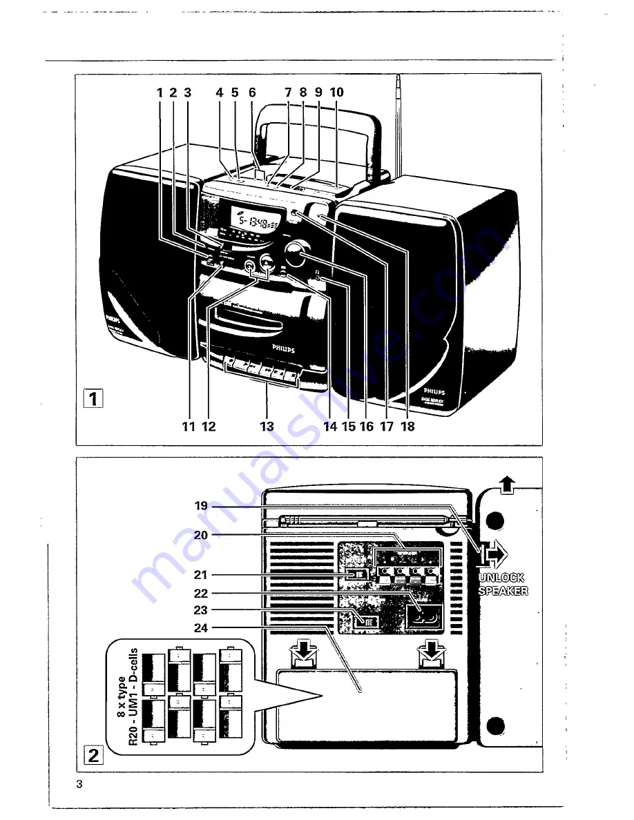 Philips AZ 2305 Скачать руководство пользователя страница 3