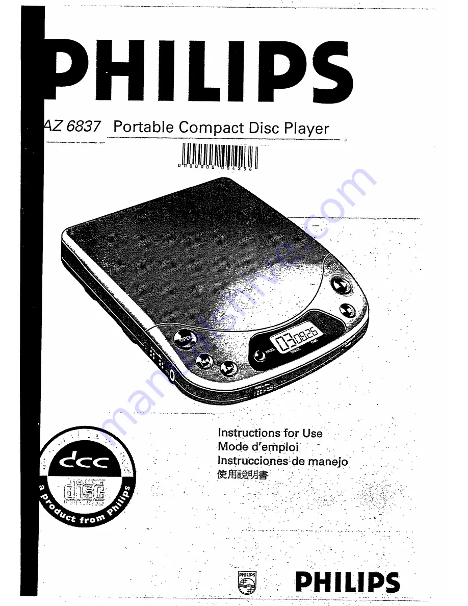 Philips AZ 6837 Instructions For Use Manual Download Page 1