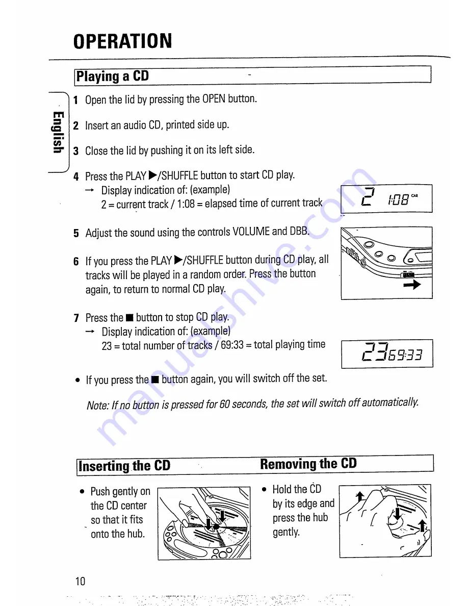 Philips AZ 6837 Instructions For Use Manual Download Page 12