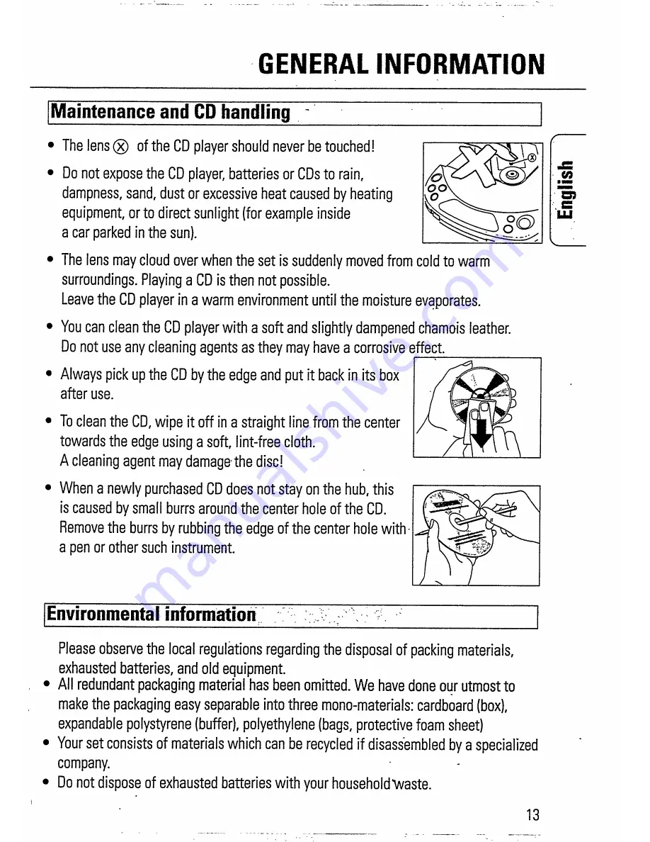 Philips AZ 6837 Instructions For Use Manual Download Page 15