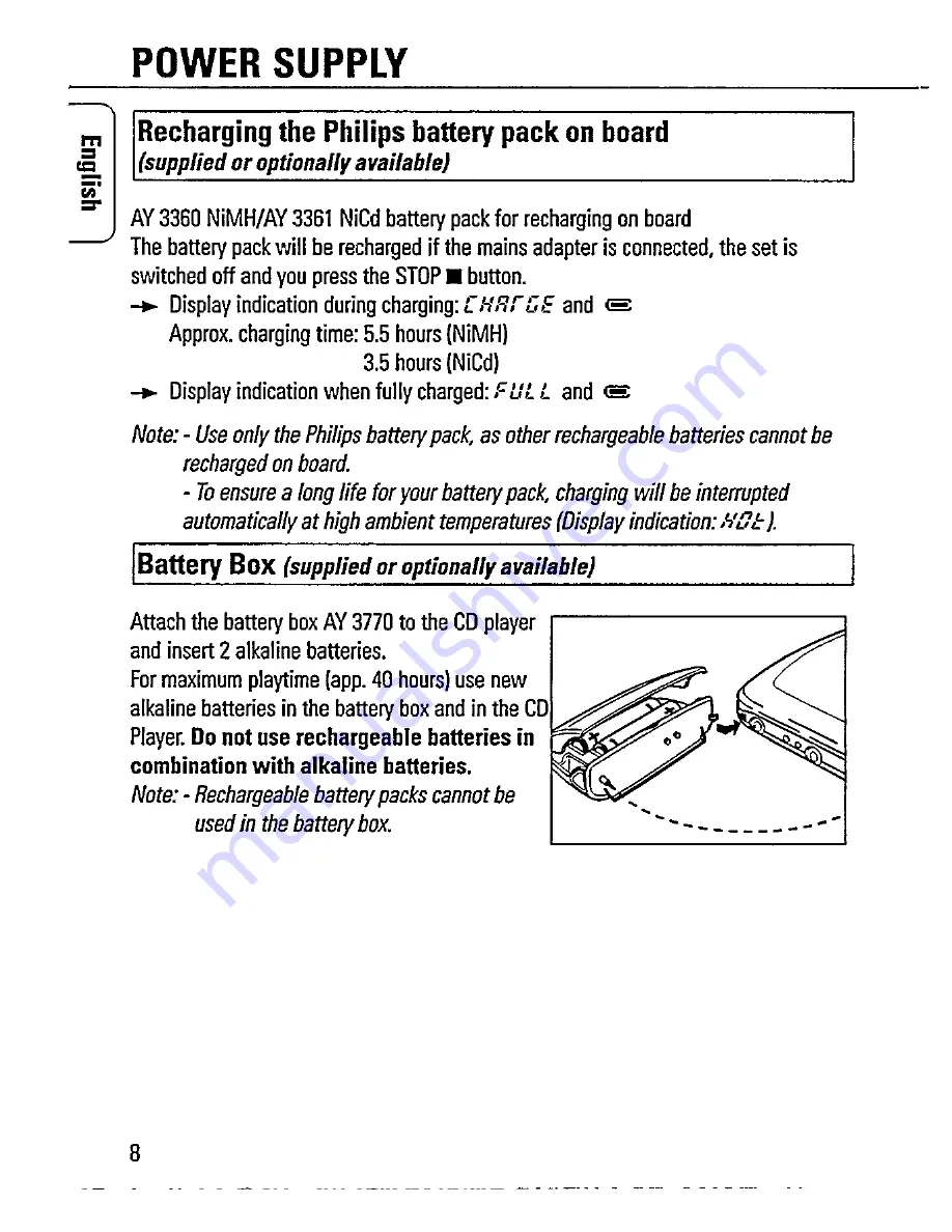 Philips AZ 7394 Instructions For Use Manual Download Page 8