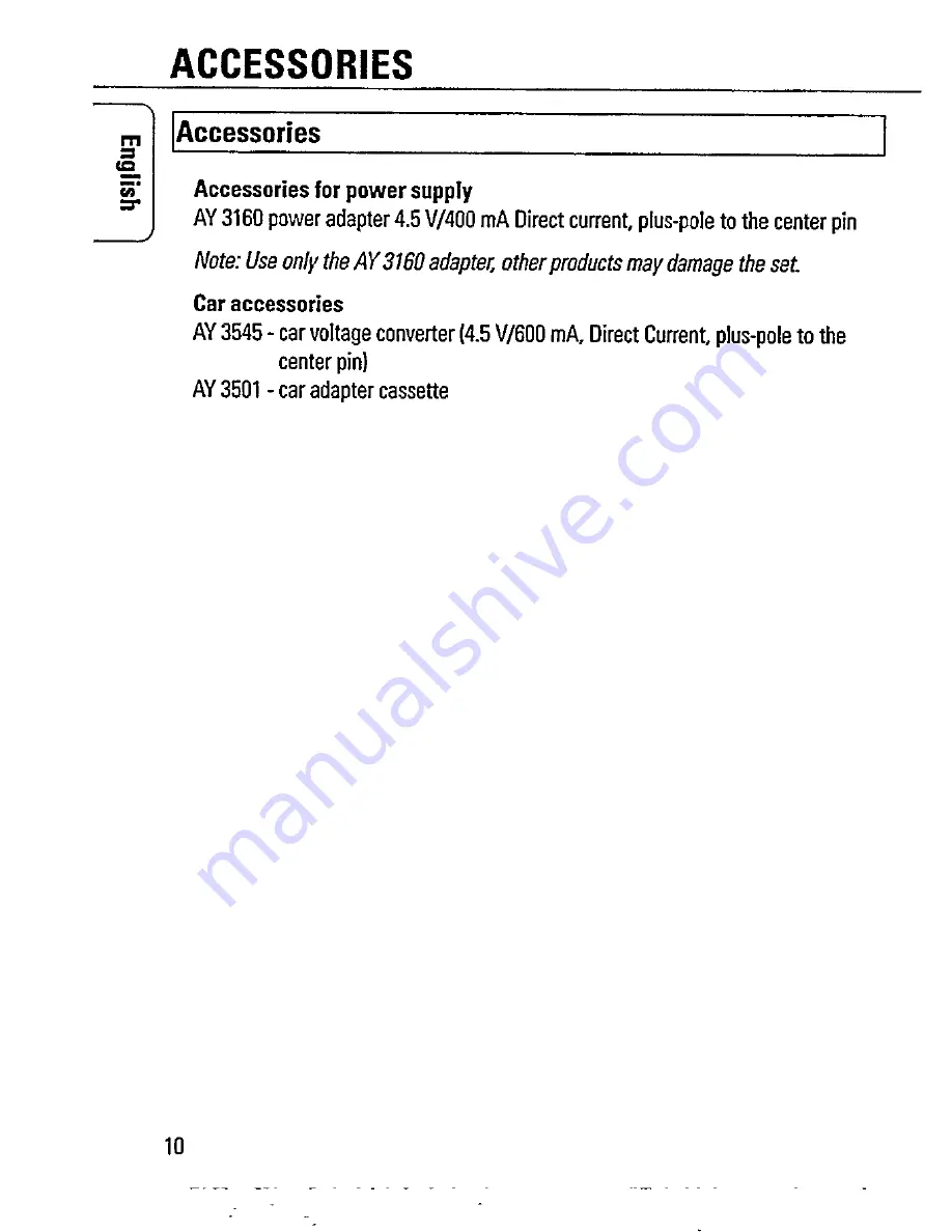 Philips AZ 7433 Owner'S Manual Download Page 10