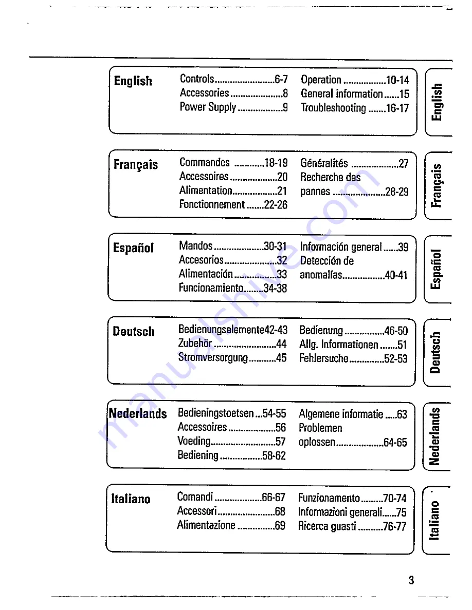 Philips AZ 7460 Instructions For Use Manual Download Page 3