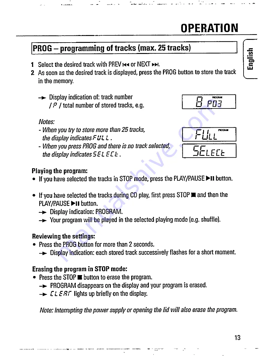 Philips AZ 7466 Instructions For Use Manual Download Page 13