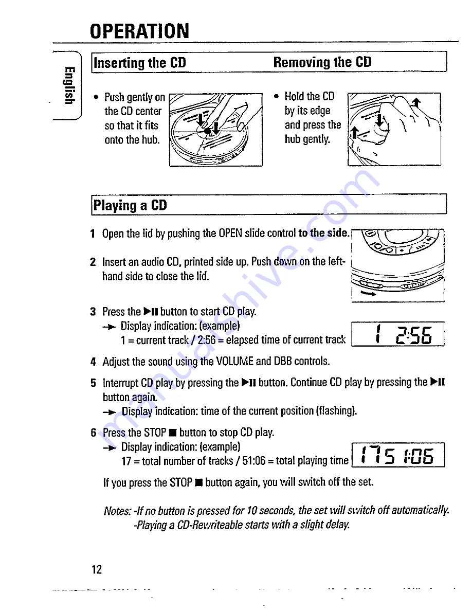 Philips AZ 7594 Instructions For Use Manual Download Page 12