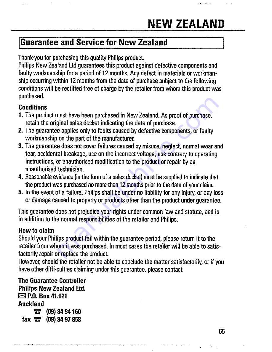 Philips AZ 7594 Instructions For Use Manual Download Page 22