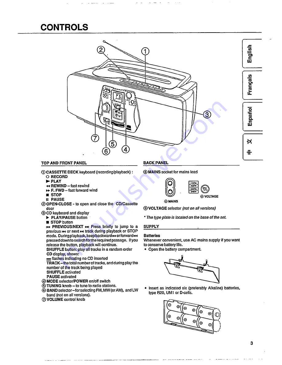 Philips AZ 8040 Manual Download Page 3