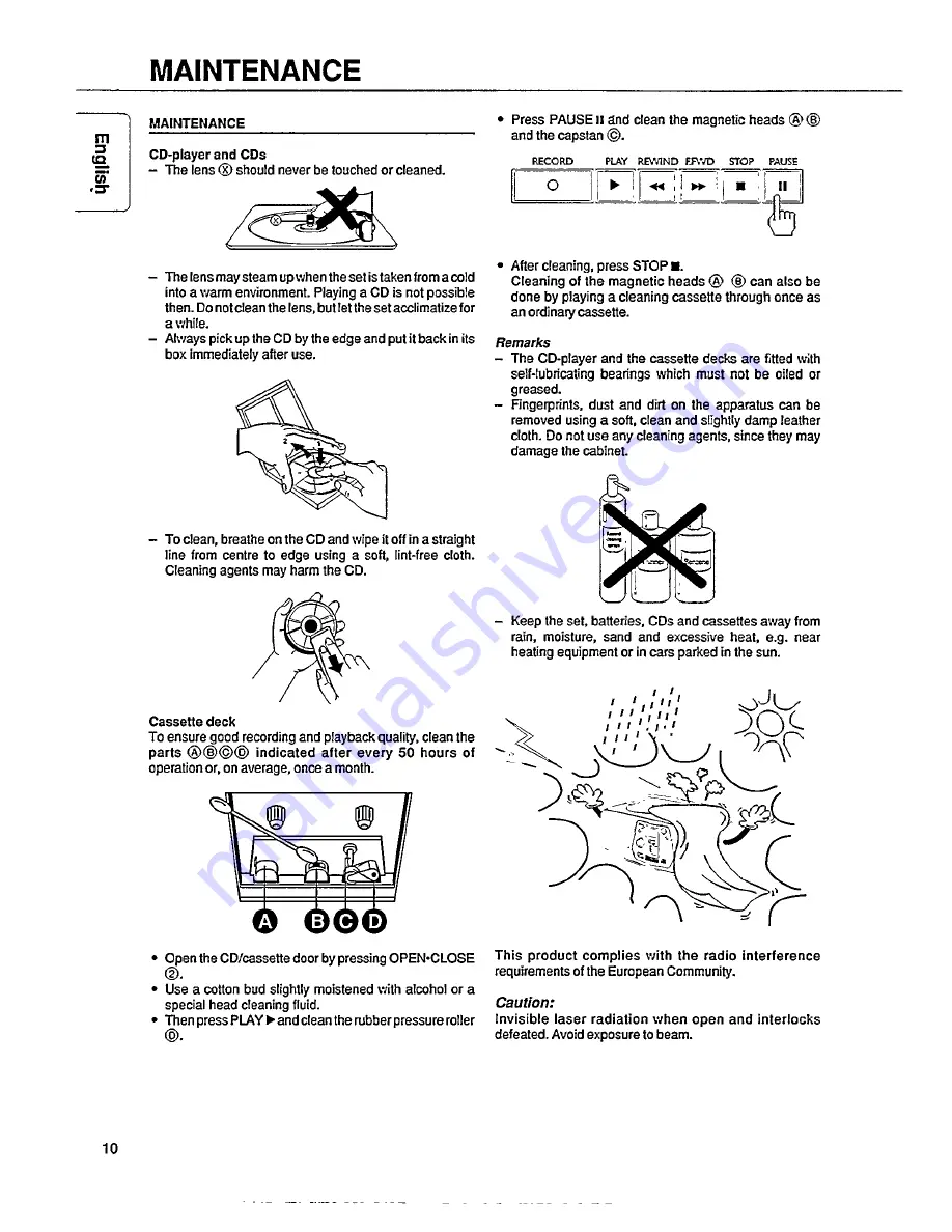 Philips AZ 8040 Manual Download Page 10