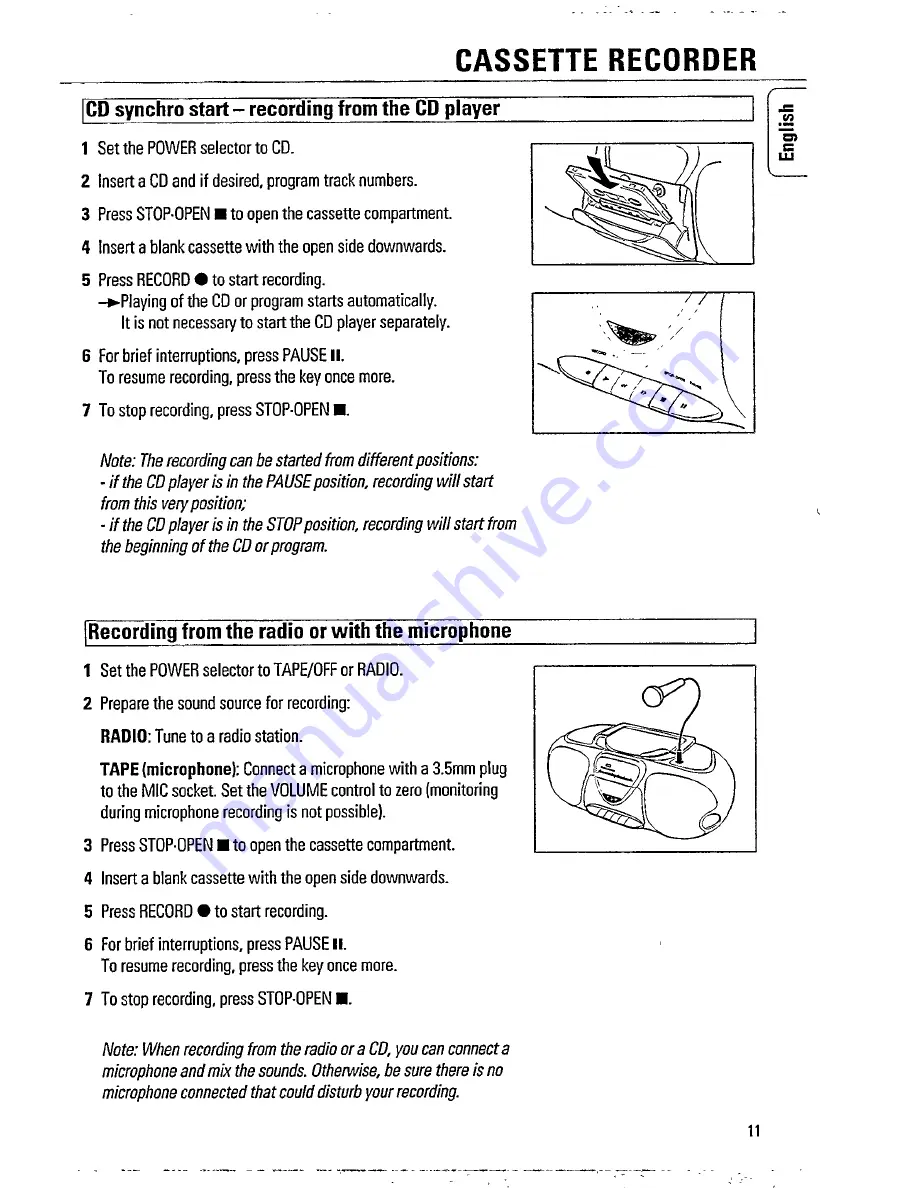 Philips AZ 8075 Instructions For Use Manual Download Page 11