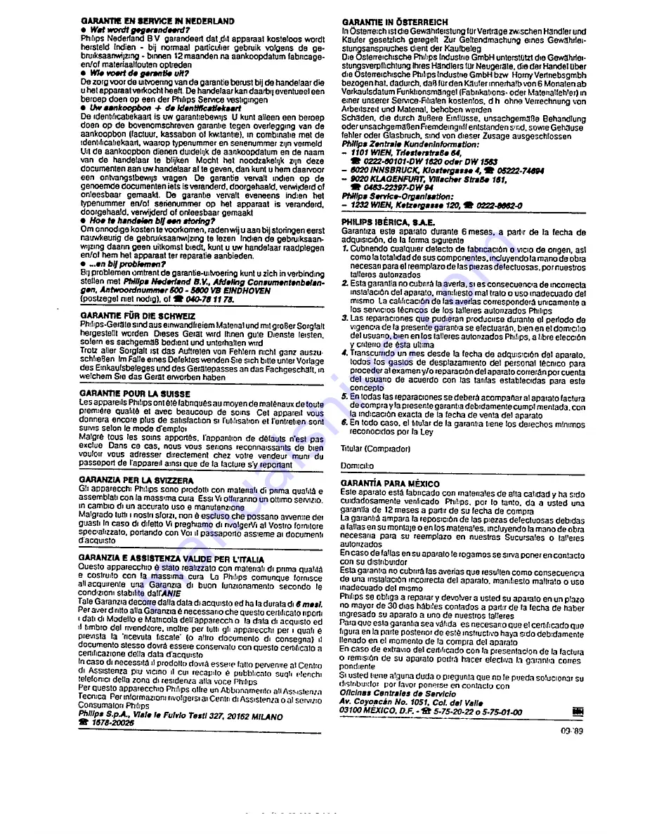 Philips AZ 8100 User Manual Download Page 4