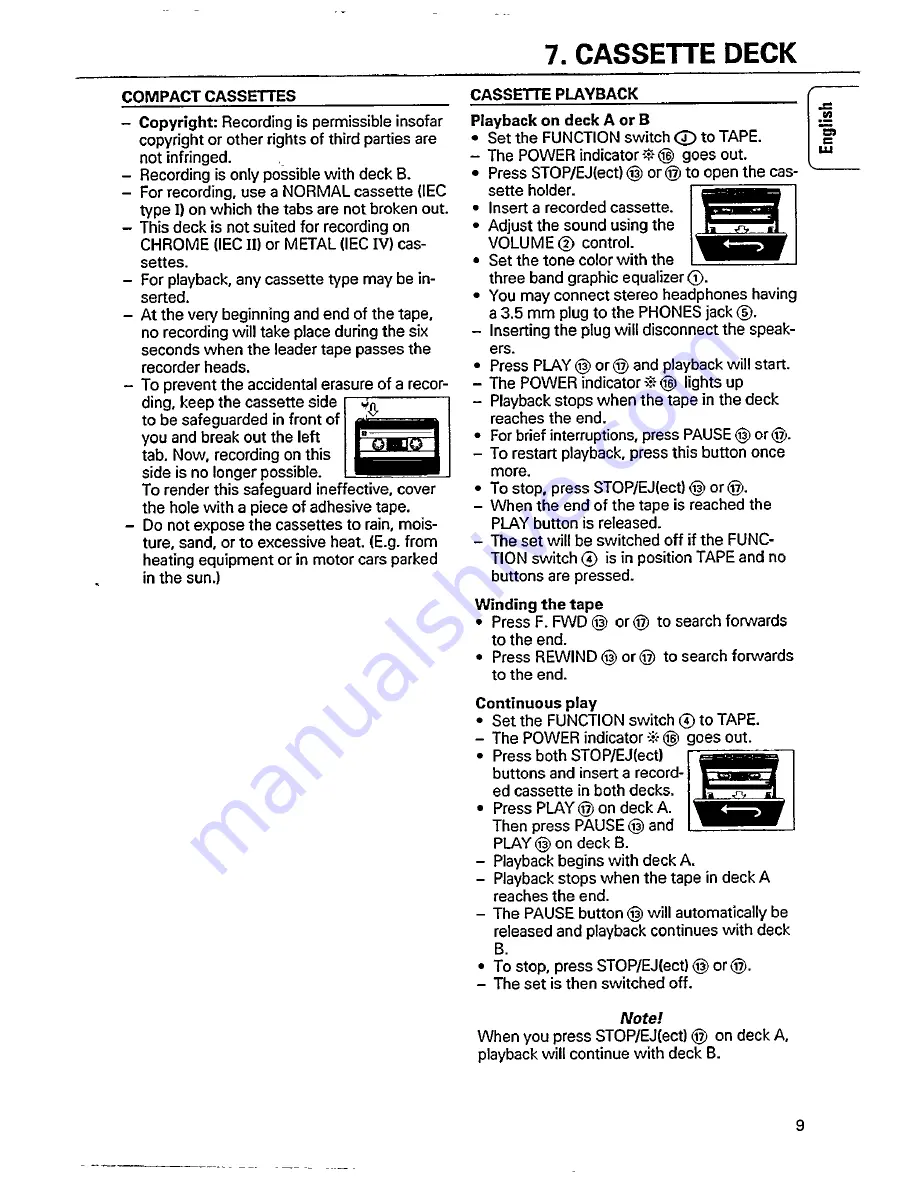 Philips AZ 8348 Instructions For Use Manual Download Page 9