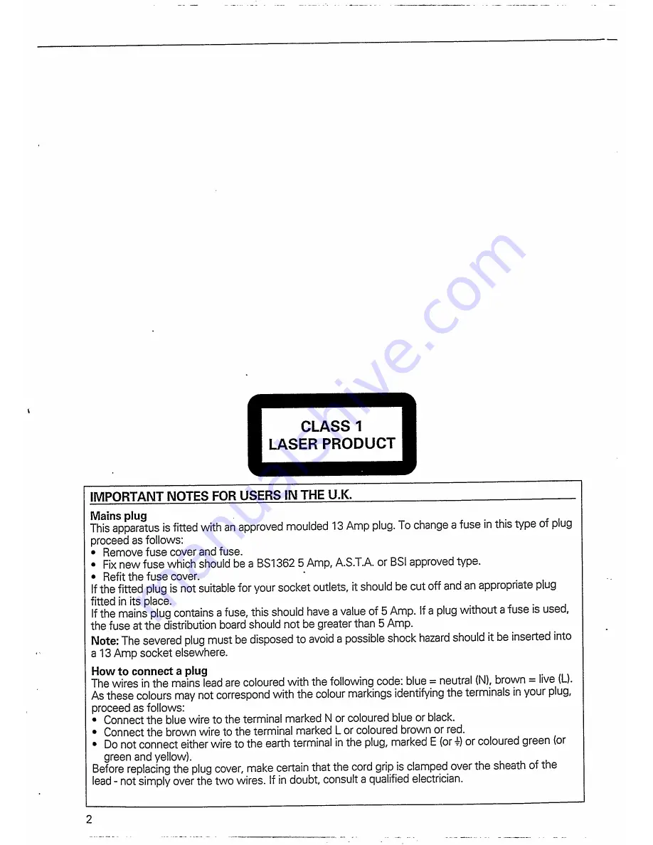 Philips AZ 8562 Instructions For Use Manual Download Page 3