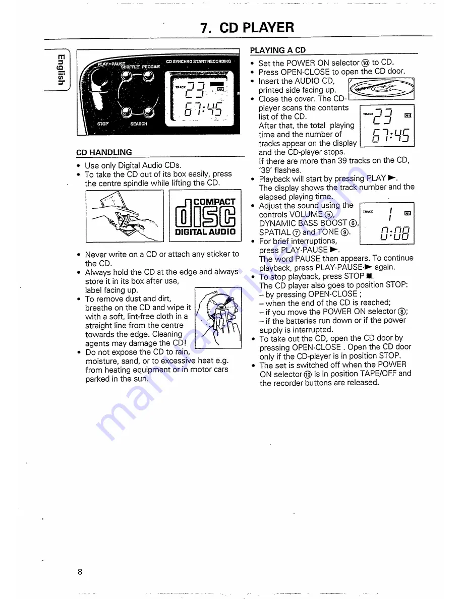 Philips AZ 8562 Instructions For Use Manual Download Page 9