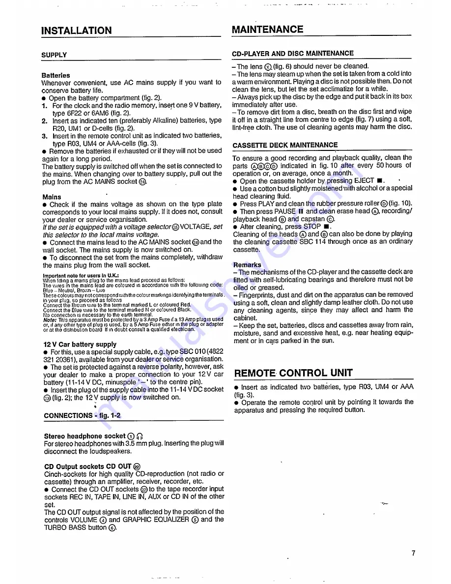 Philips AZ 8590 User Manual Download Page 7