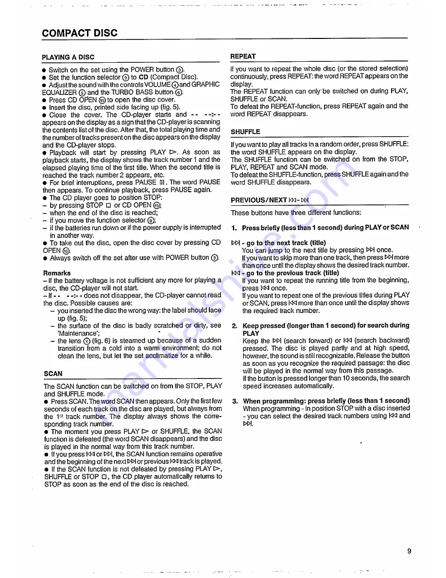 Philips AZ 8590 User Manual Download Page 9