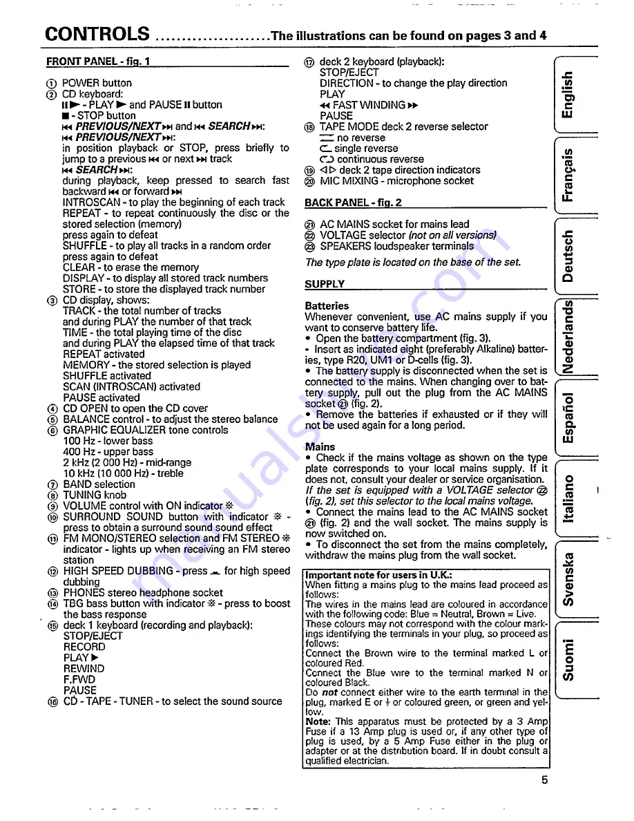 Philips AZ 9610 User Manual Download Page 5