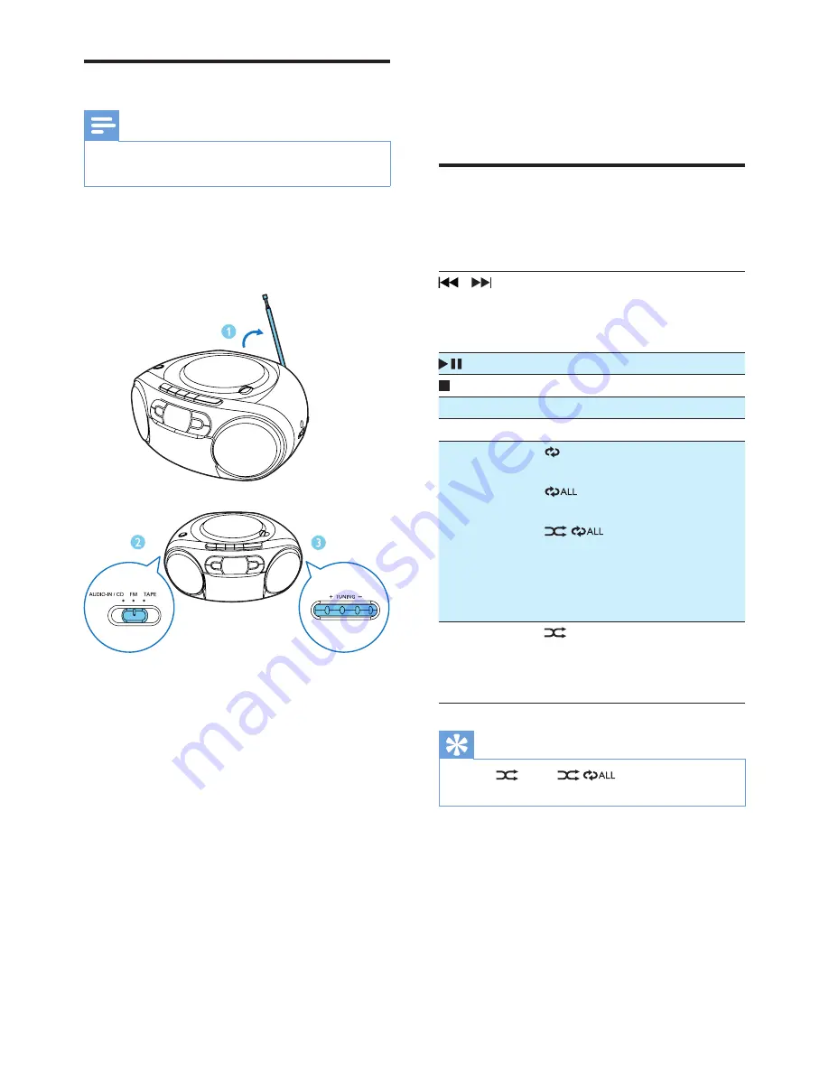 Philips AZ127/73 User Manual Download Page 8