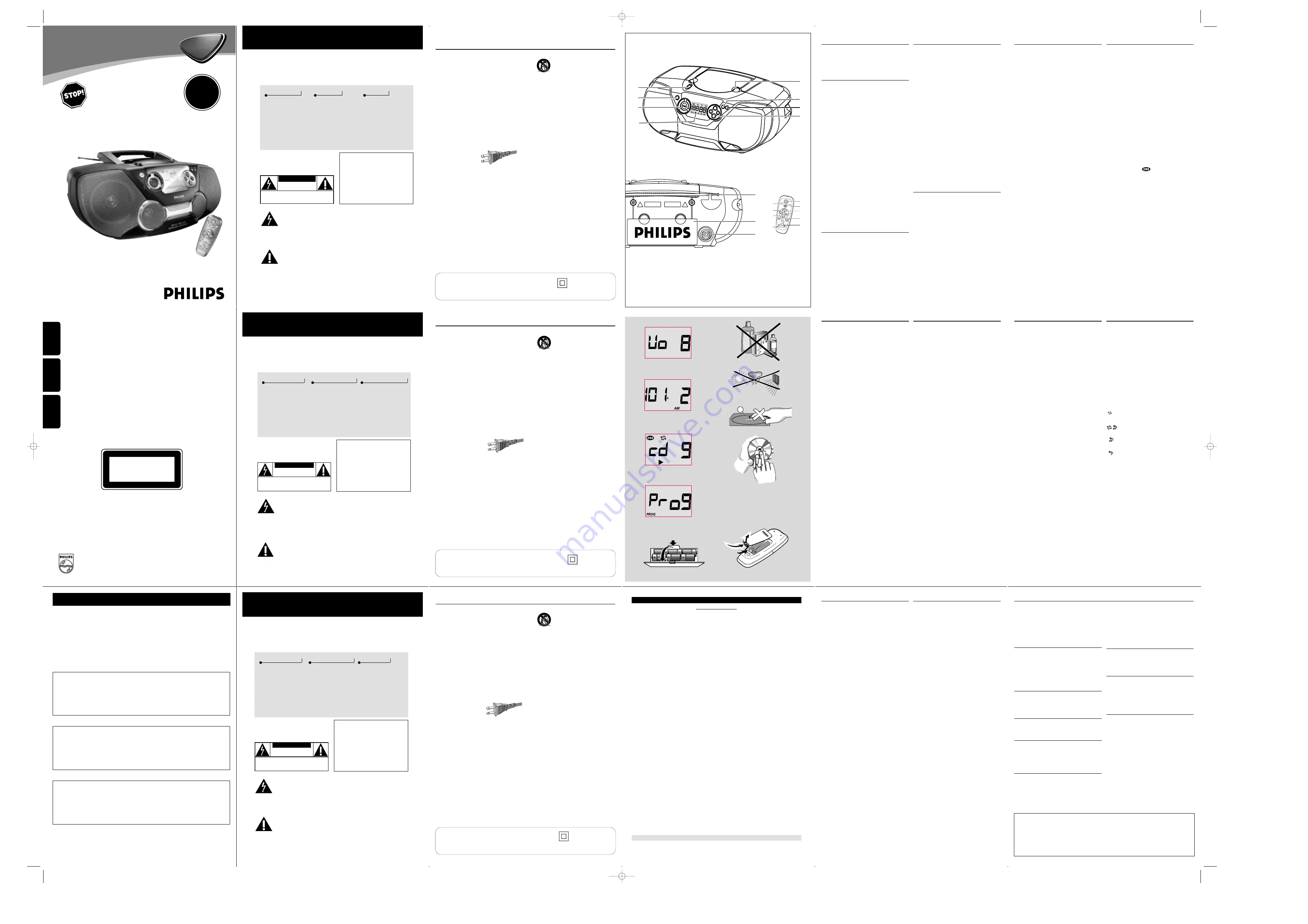 Philips AZ1300 User Manual Download Page 1